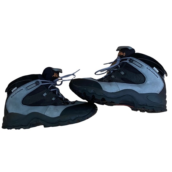 SALOMON X-Hiking Contagrip Clima-Dry Black & Gray High Top Boots-9 Women’s 10.5 - Picture 2 of 10
